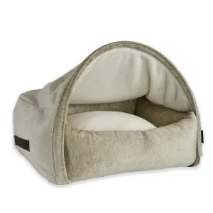 New! Snuggle Cave Bed - Chenille Velvet - Beige