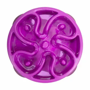 Outward Hound Fun Feeder Slo-Bowl Flower Dog Bowl Purple