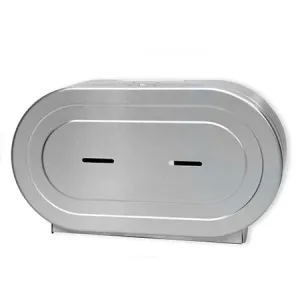 Palmer Twin 9" Jumbo Tissue Dispenser-Brushed Stainless