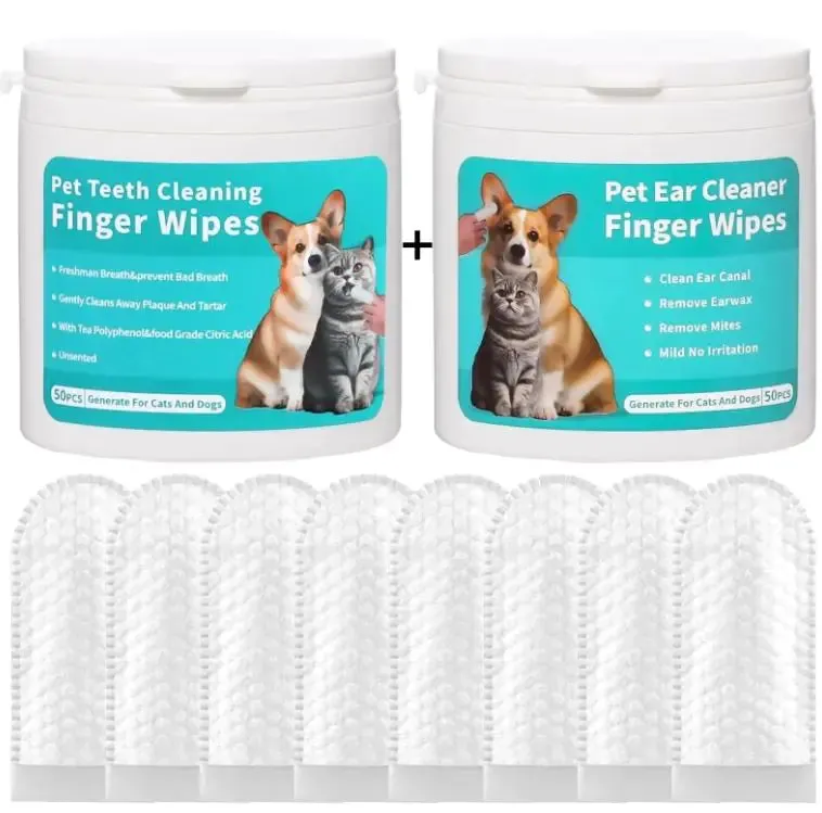 Pet Ear Cleaning Wipes Finger Stall