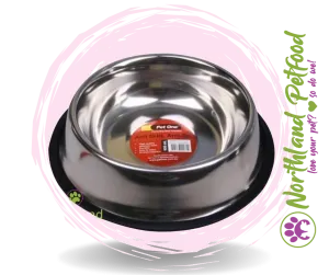 Pet One Stainless Steel Bowl [Anti Skid Anti Tip]