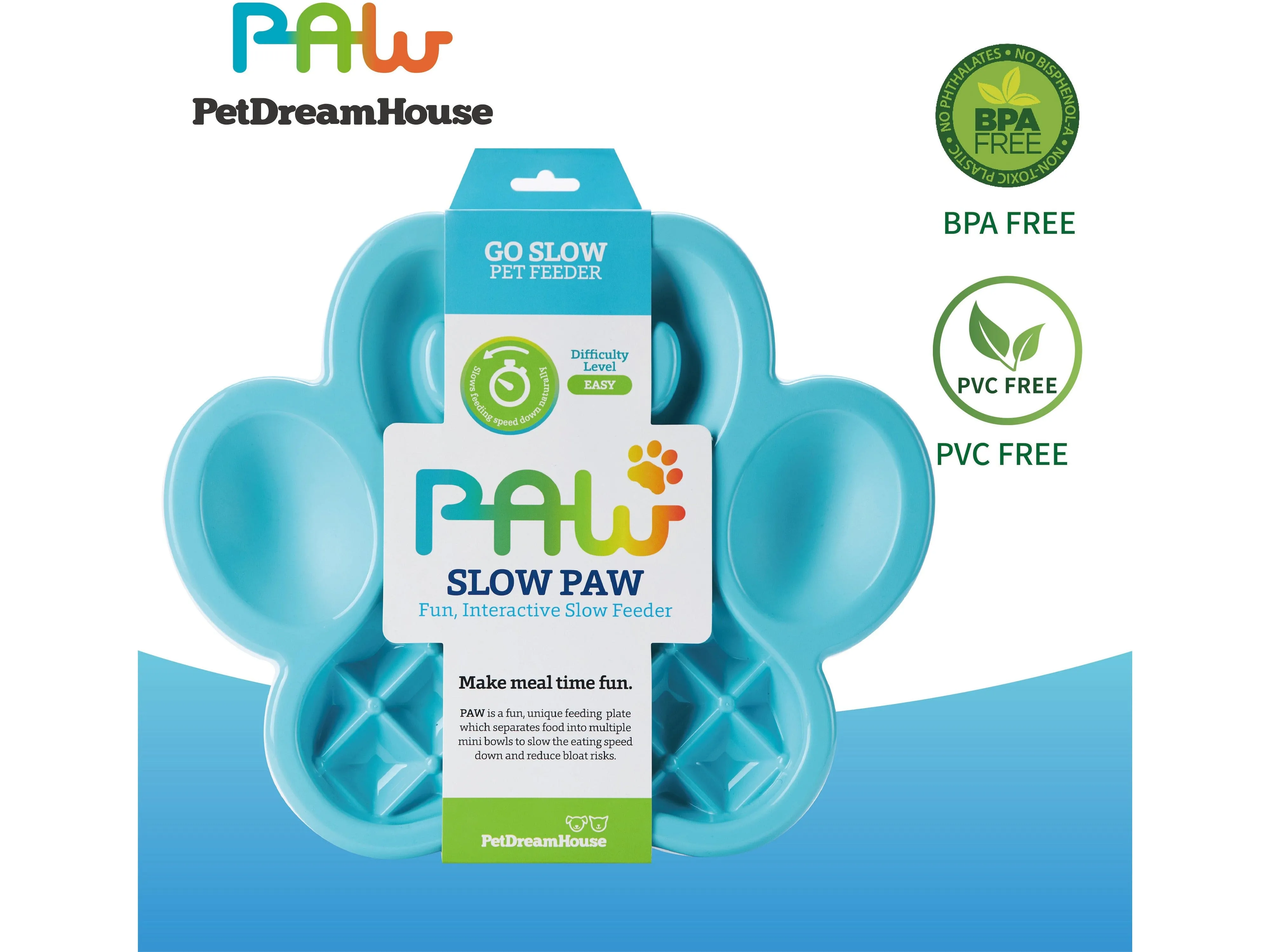 PetDreamHouse PAW Slow Feeder Blue