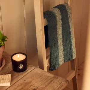 Pine Green Pembroke Stripe Cotton Bath Mat