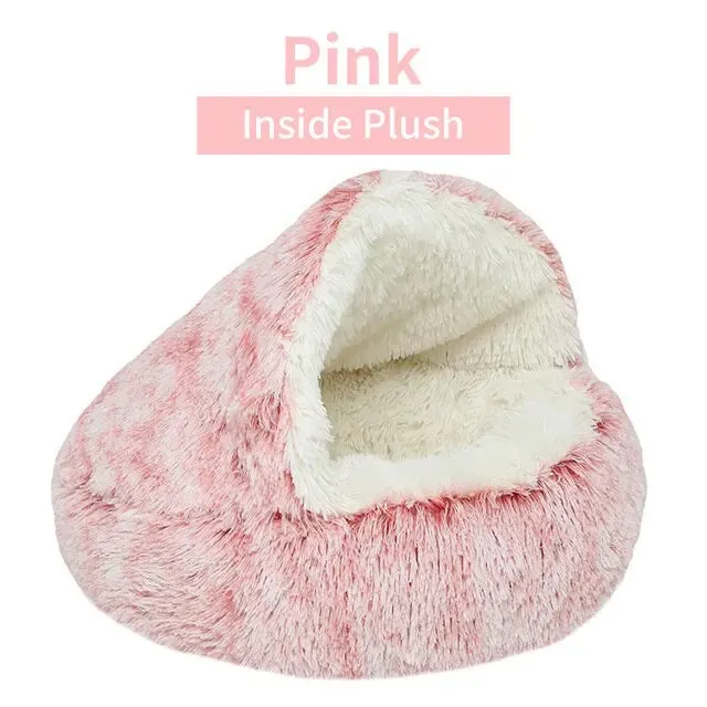 Plush Cat Cave Bed, Donut Cat Cave Bed