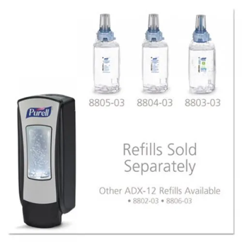 PURELL ADX-12 Dispenser, 1200 mL, 4.5" x 4" x 11.25", White (882006)