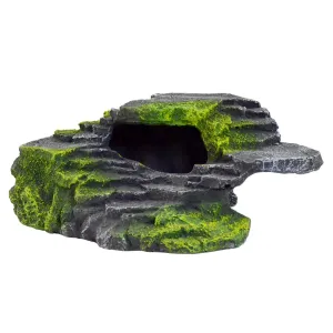 Repti Gear Mossy Slate Hide with Steps for Reptiles