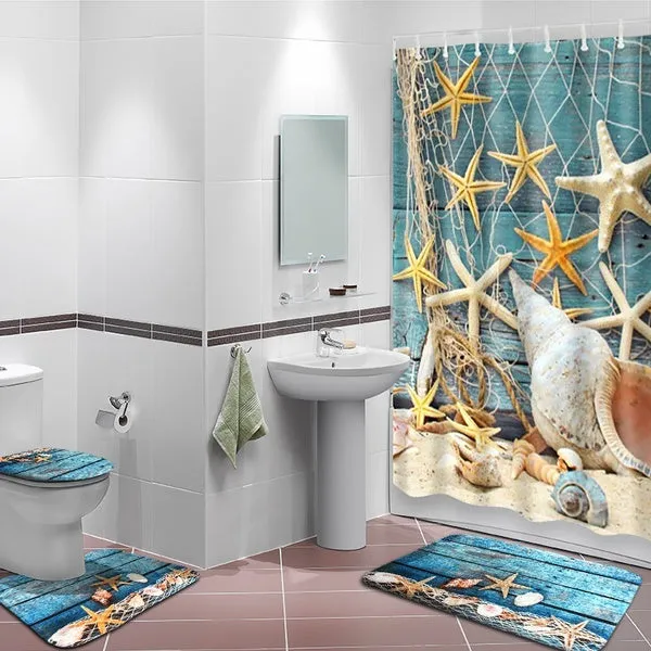 Sea Shell Shower Bathroom Accessory Set