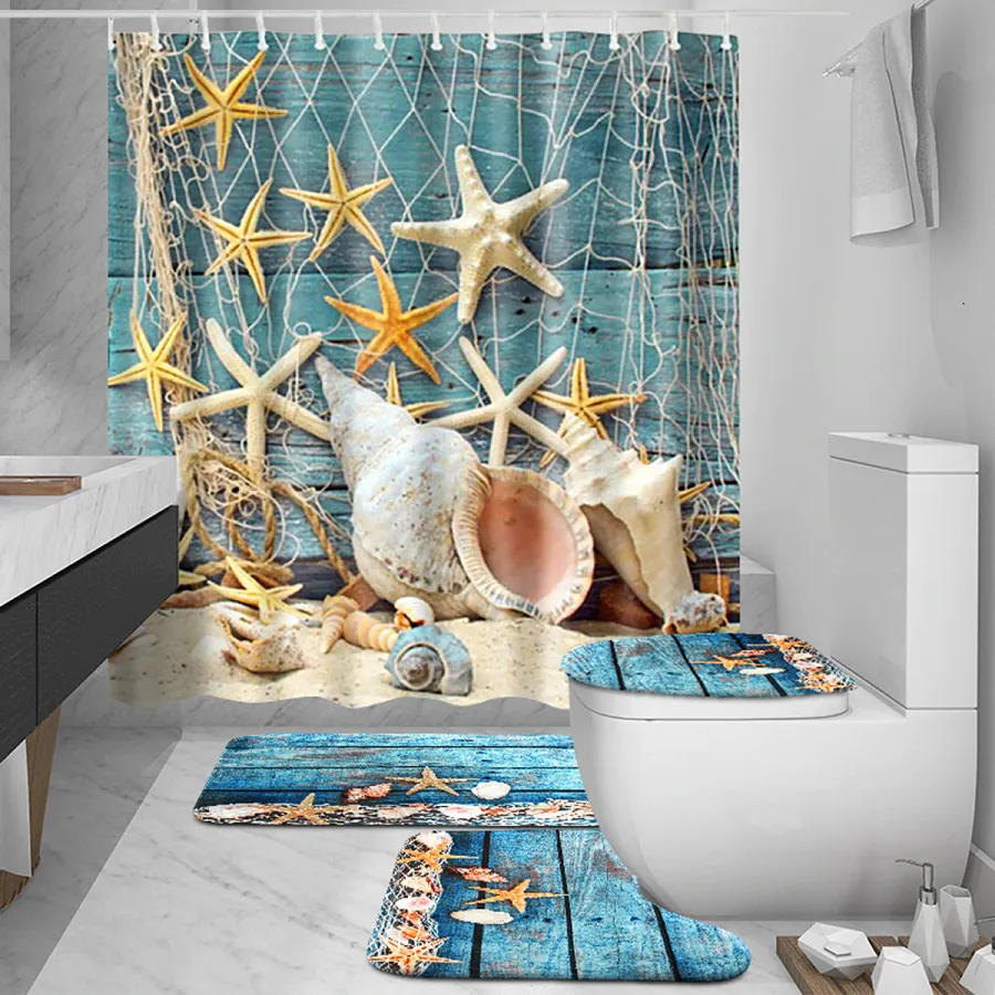 Sea Shell Shower Bathroom Accessory Set