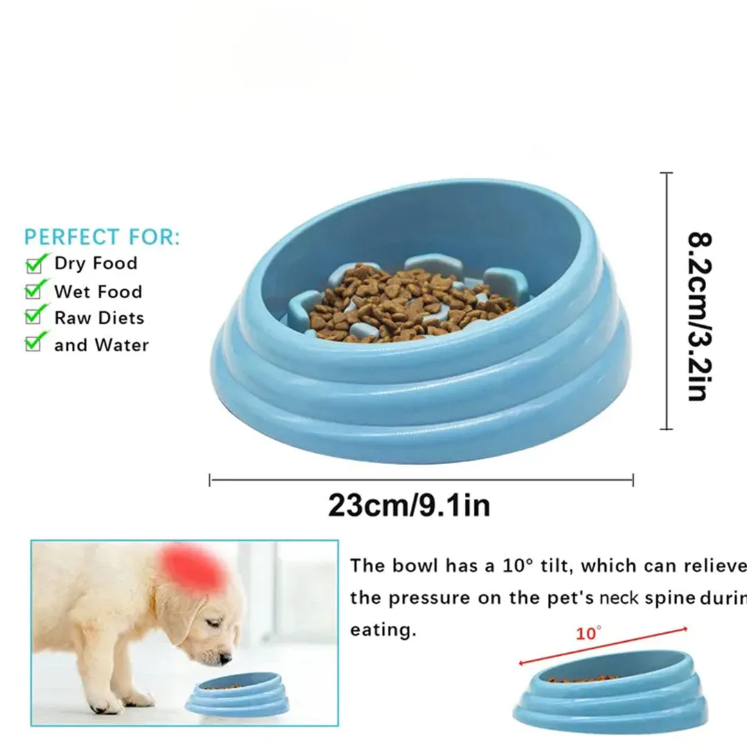 Small Nontoxic Slow Feeder Pet Bowl with Removable Design