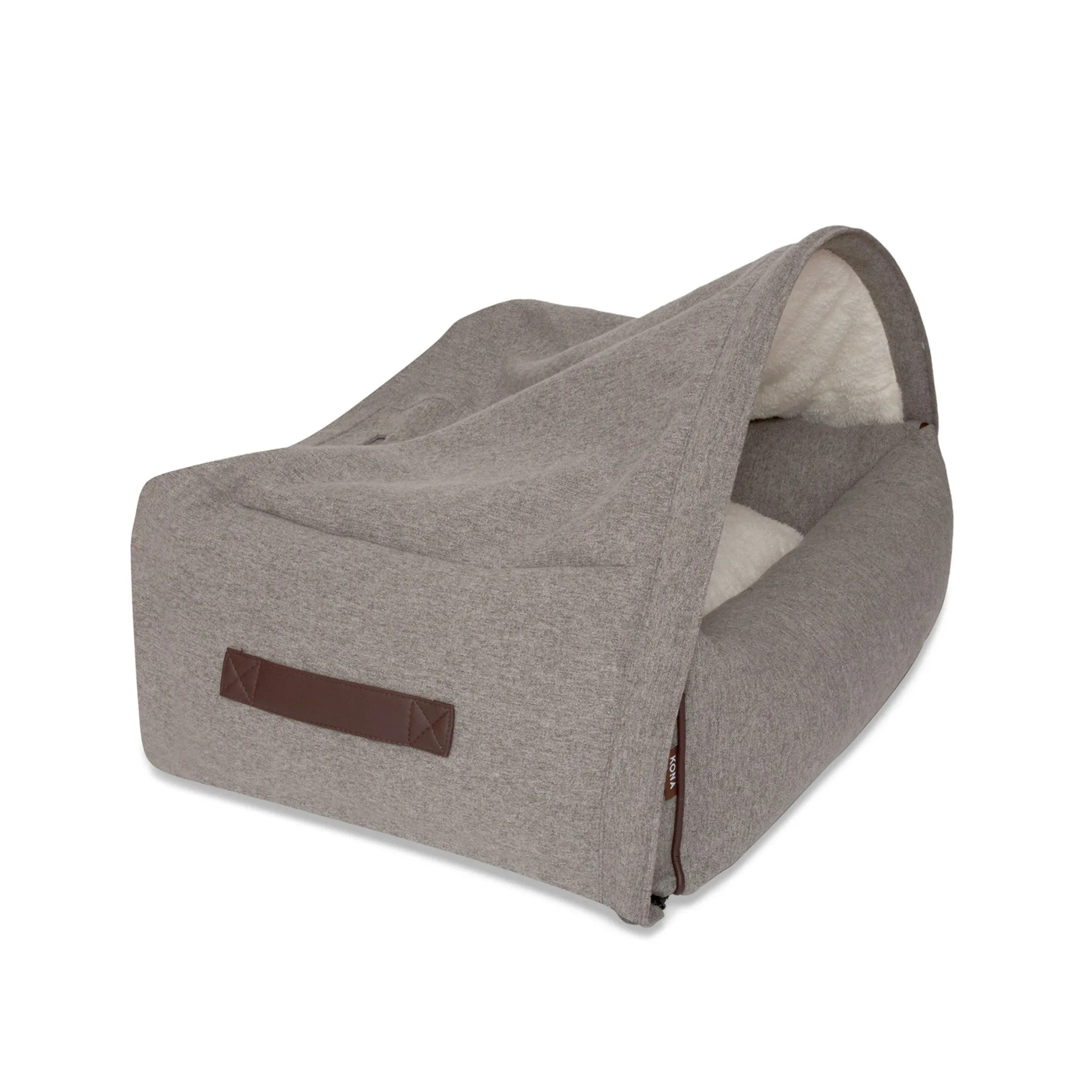 Snuggle Cave Pet Bed - Grey Flannel