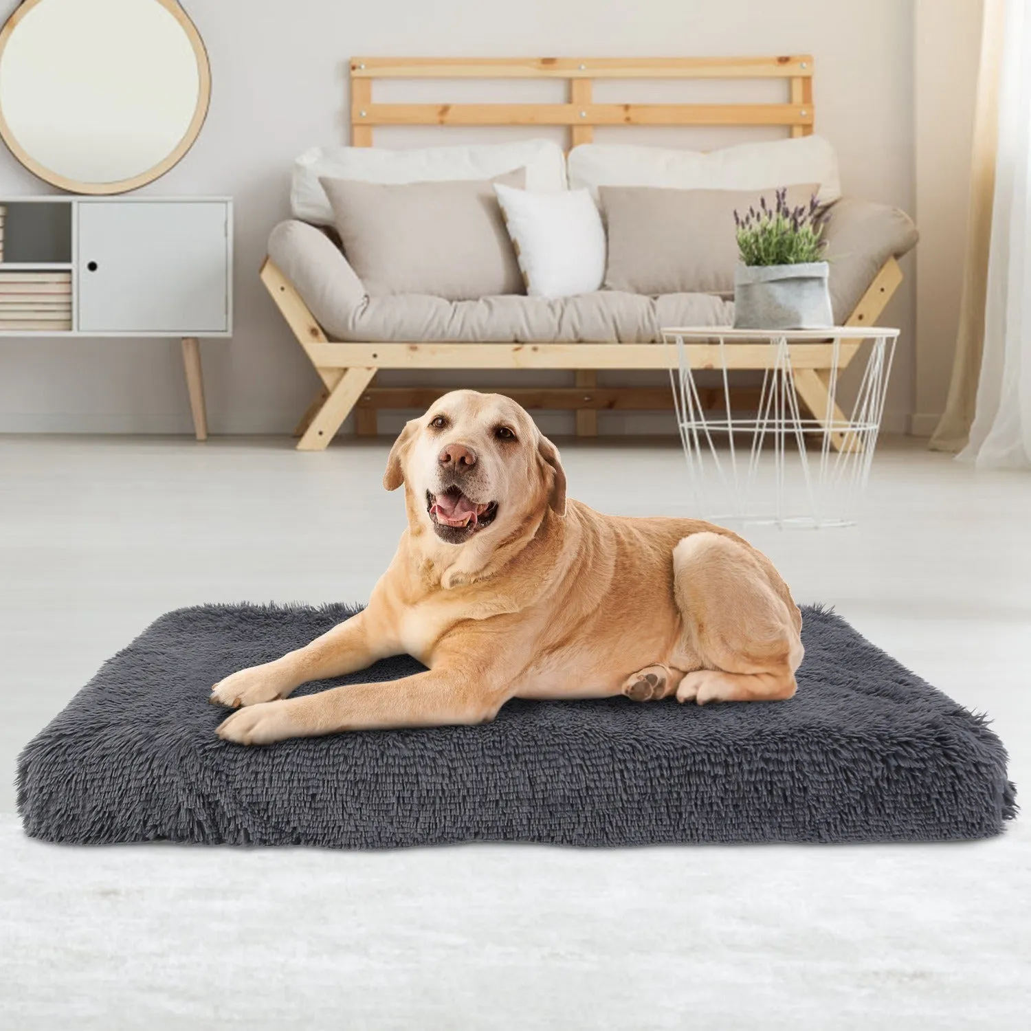 Soft Plush Cushion Cozy Warm Pet Crate Mat Dog Carpet