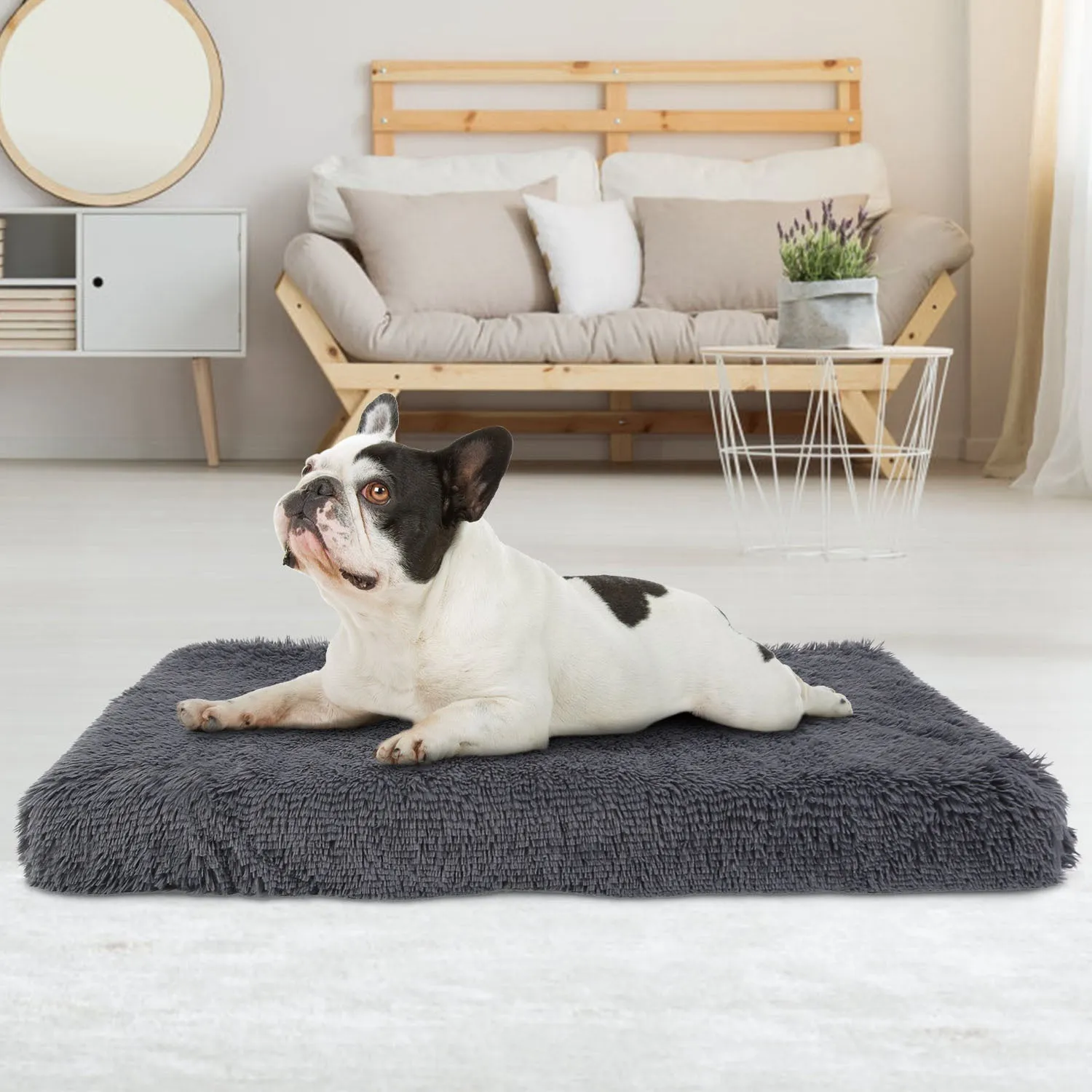 Soft Plush Cushion Cozy Warm Pet Crate Mat Dog Carpet