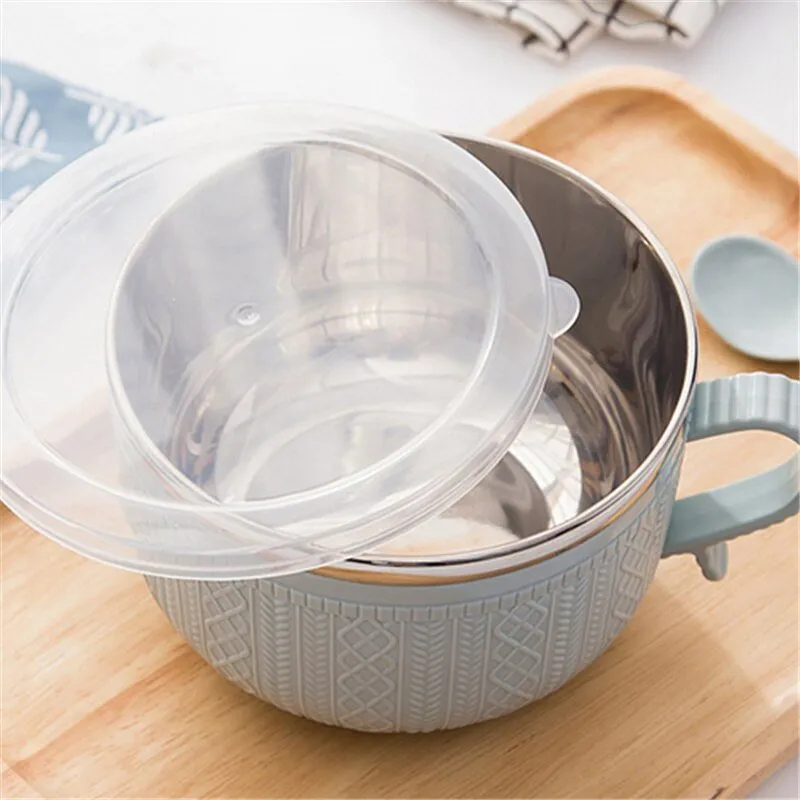 Stainless Steel Double-layer Ramen Noodles Bowl - Anti-scalding