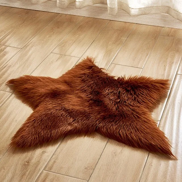 Star Shape 60CM Bathroom Carpets Absorbent Soft plush Doormat Floor Rugs Non slip Bath Mats