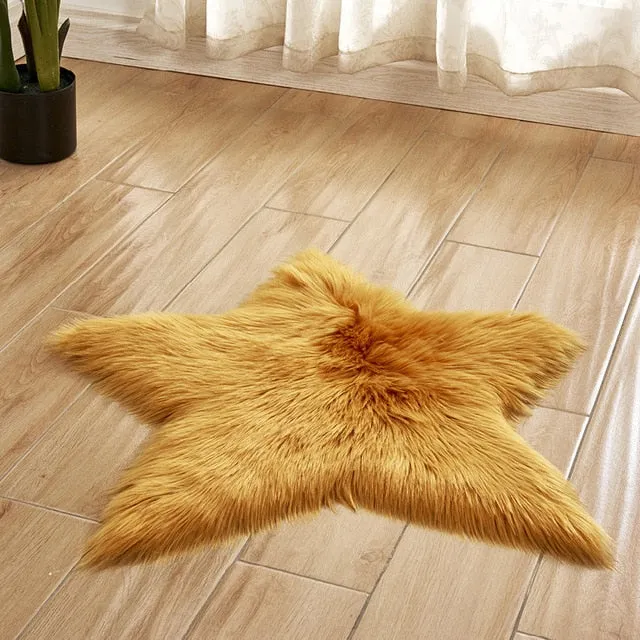 Star Shape 60CM Bathroom Carpets Absorbent Soft plush Doormat Floor Rugs Non slip Bath Mats