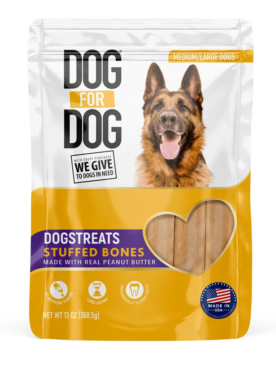 Stuffed Bones With Real Peanut Butter Bundle (Large Dog)