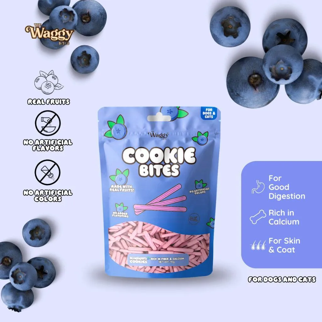 The Waggy Bites - Blueberry Cookies