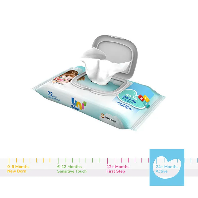 Uni Baby Active Wipes - 72 pcs