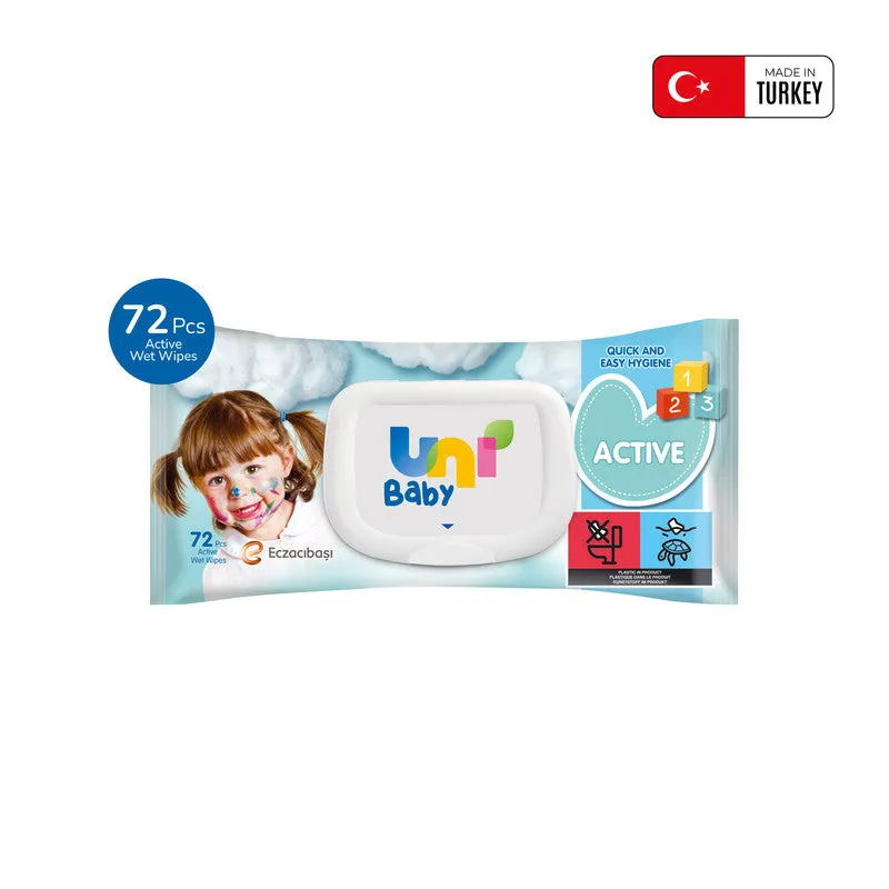 Uni Baby Active Wipes - 72 pcs