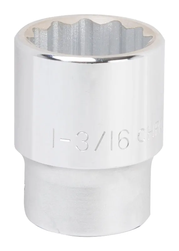 Vulcan MT-SS6038 Drive Socket, 1-3/16 in Socket, 3/4 in Drive, 12-Point, Chrome Vanadium Steel, Chrome :EA: QUANTITY: 1