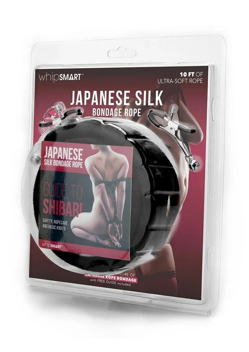 WhipSmart Japanese Bondage Rope with Nipple Clips