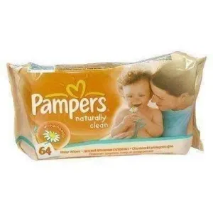 WIPES PAMPERS BABY NATURALLY CLEAN x 64 art