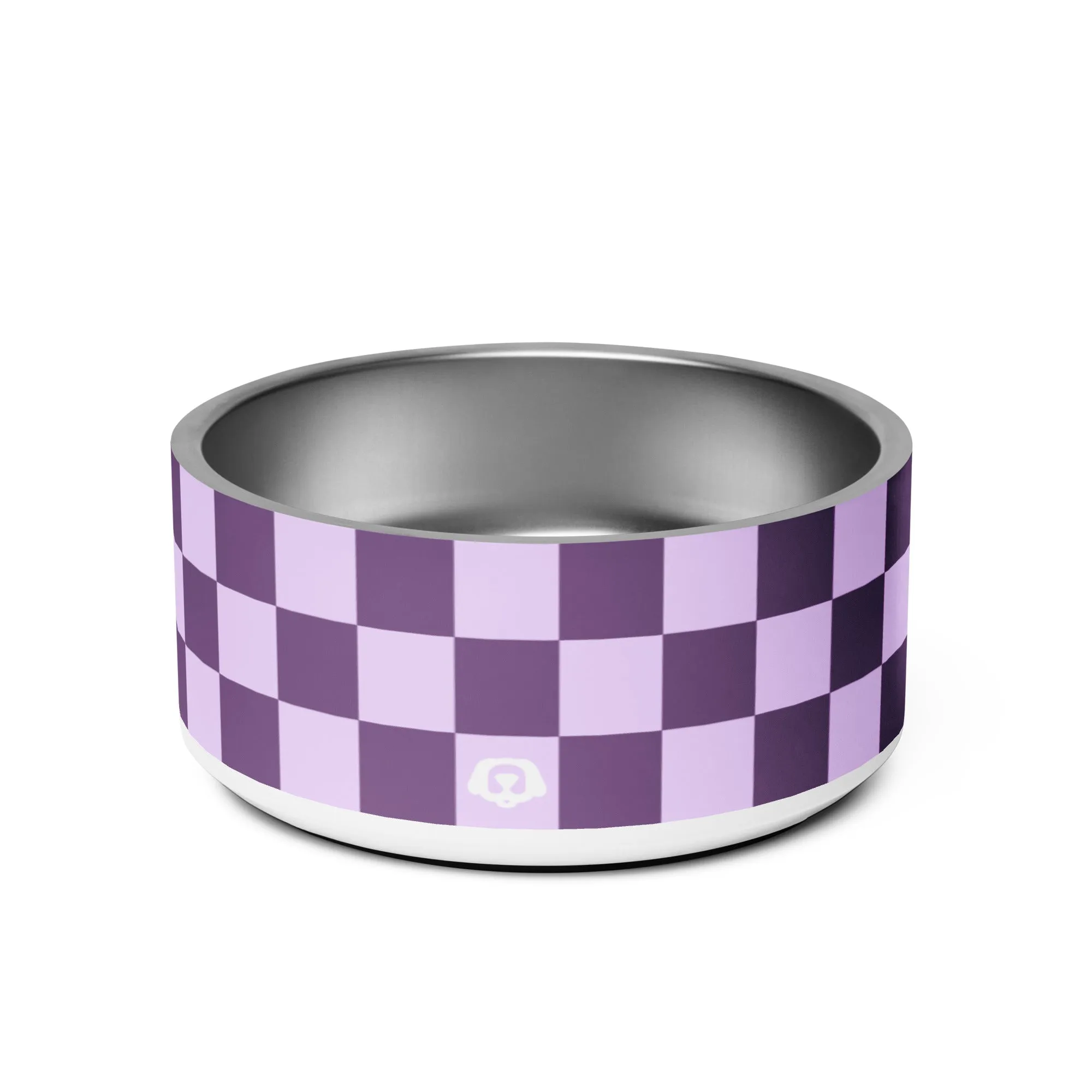 WUFORIA Checker Purple Pop 32oz Dog Bowl