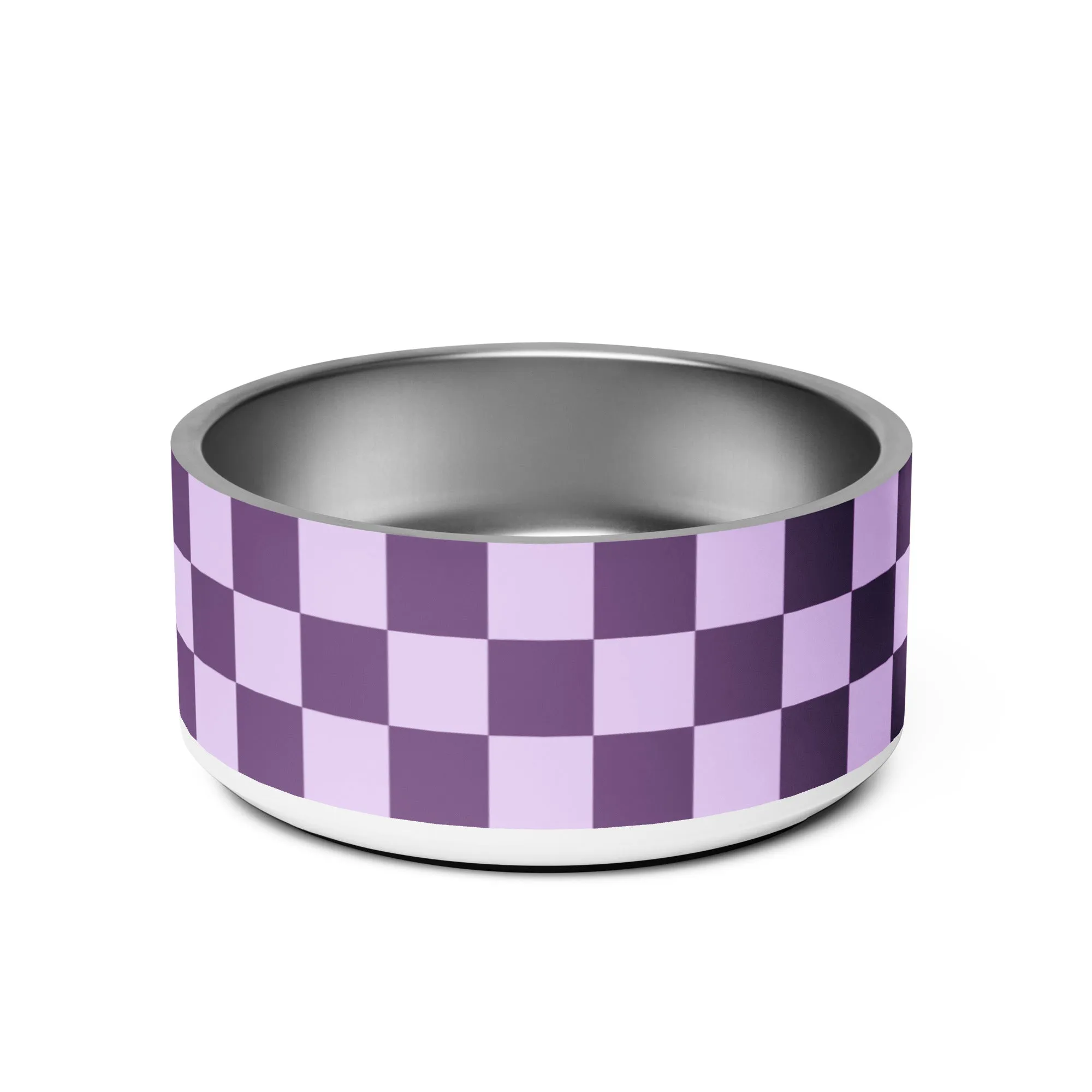 WUFORIA Checker Purple Pop 32oz Dog Bowl