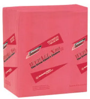 WypAll X80 Towels, 1/4 Fold, Red Hot